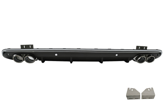 Stoßstange Diffusor Doppelauslass Endrohre für Audi Q5 8R MOPF 13-16 S-Line CarPartsTuning