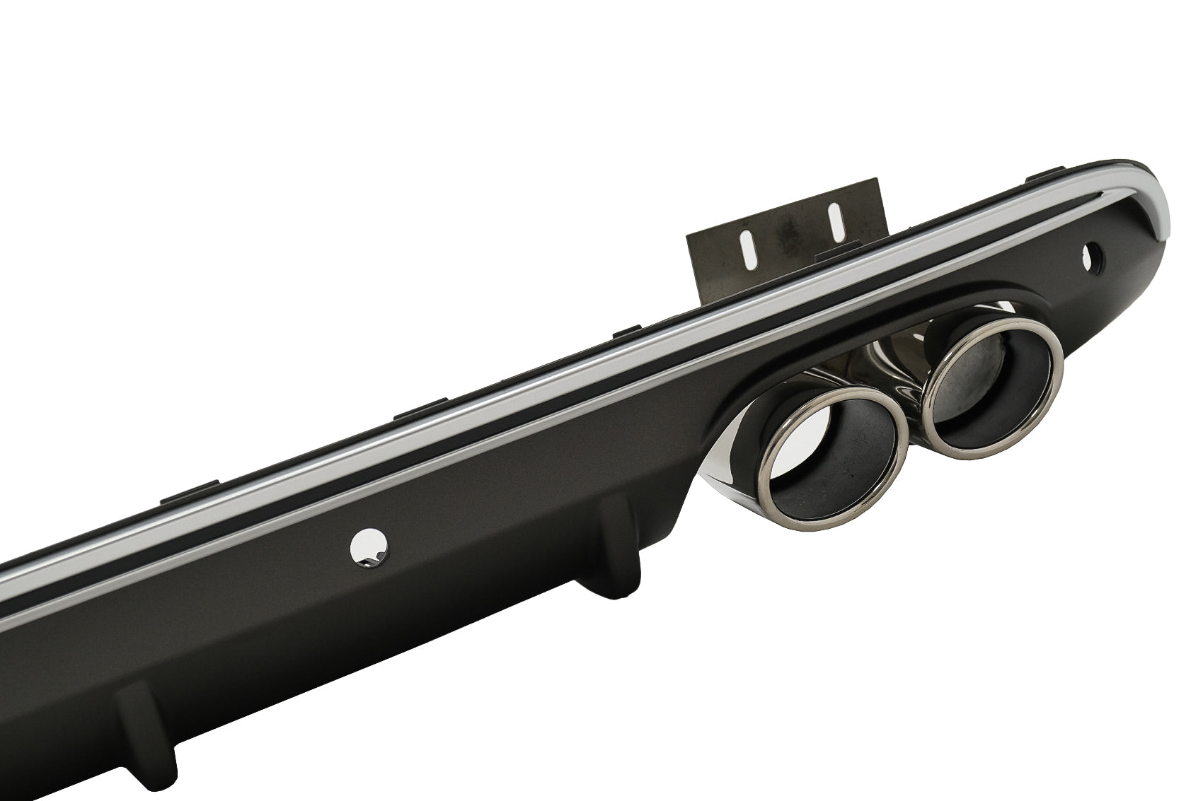 Stoßstange Diffusor Doppelauslass Endrohre für Audi Q5 8R MOPF 13-16 S-Line CarPartsTuning