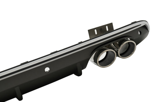 Stoßstange Diffusor Doppelauslass Endrohre für Audi Q5 8R MOPF 13-16 S-Line CarPartsTuning