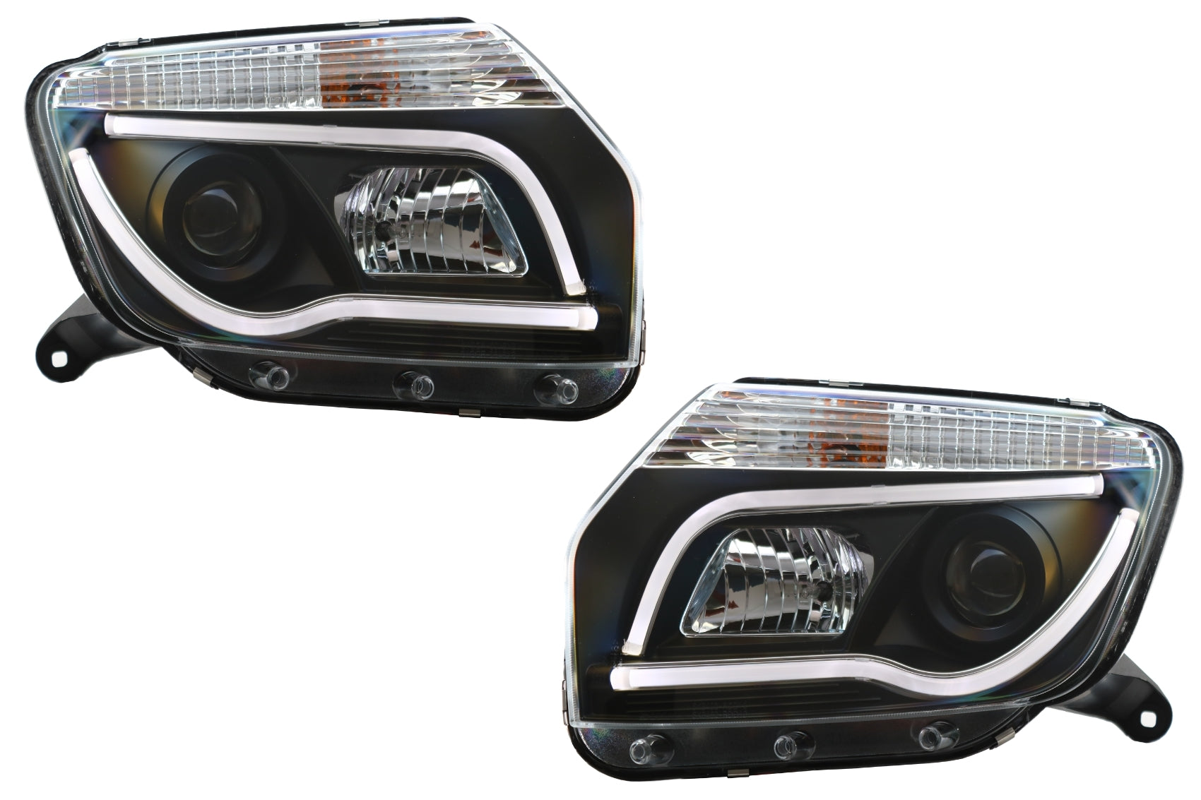 LED Scheinwerfer für Dacia Duster I 2009-2014 Licht Tube Light Bar Black Edition- CarPartsTuning