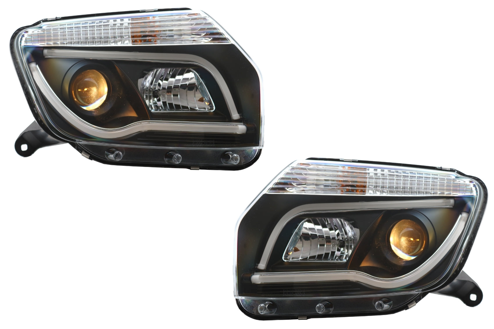 LED Scheinwerfer für Dacia Duster I 2009-2014 Licht Tube Light Bar Black Edition- CarPartsTuning