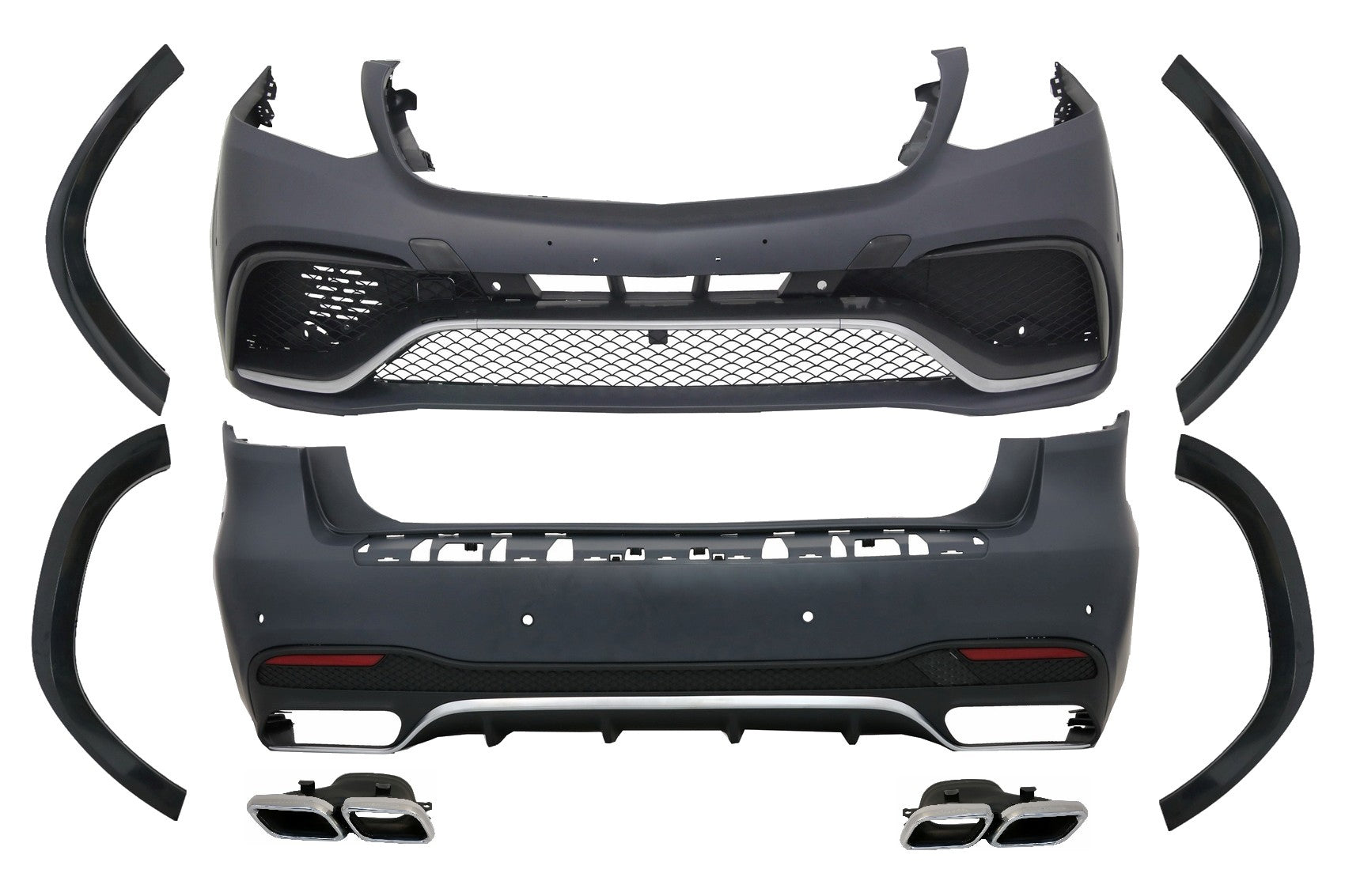 Body Kit für Mercedes GLS-Klasse X166 16+ Stoßstange Radkästen Tipps GLS63 Look CarPartsTuning