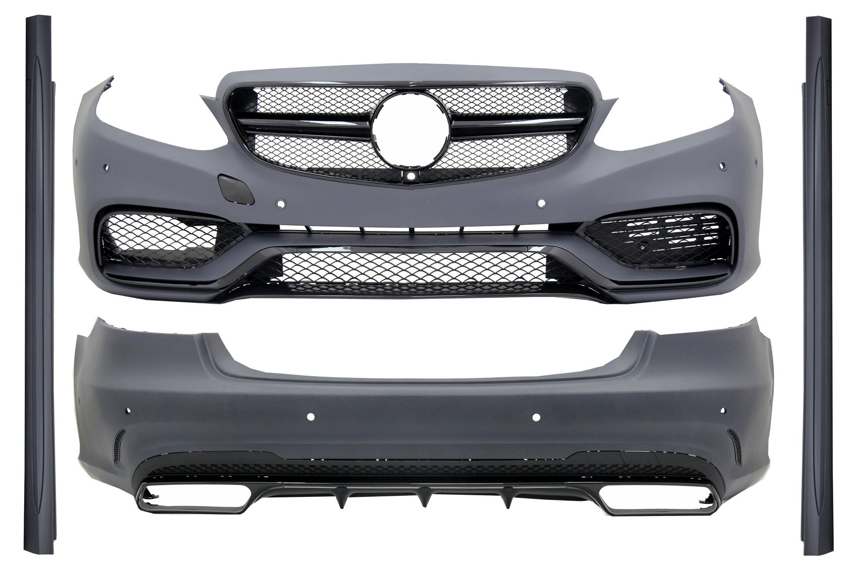 Body Kit für Mercedes E-Klasse W212 Facelift 13-16 E63 AMG Look Glänzend Schwarz- CarPartsTuning