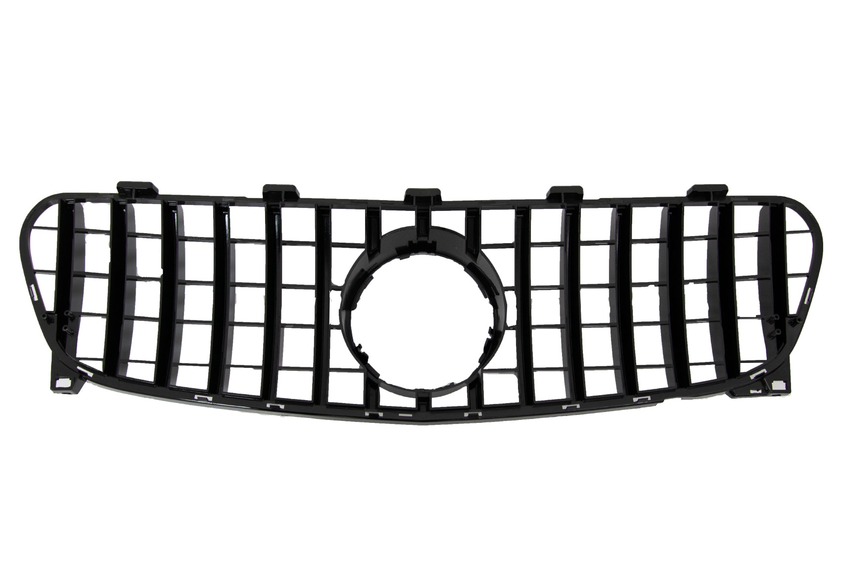 Khlergrill fur Mercedes GLA X156 MOPF 2017+ GT-R Gitter Panamericana Look Schwarz Chrom CarPartsTuning