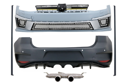 Bodykit für VW Golf 7 VII 5G1 12-17 R400 Look Stoßstange Abgassystem CarPartsTuning