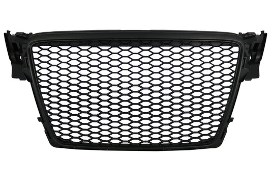 Badgeless Frontgrill für Audi A4 B8 2008-2011 RS4 Look Mattschwarz CarPartsTuning