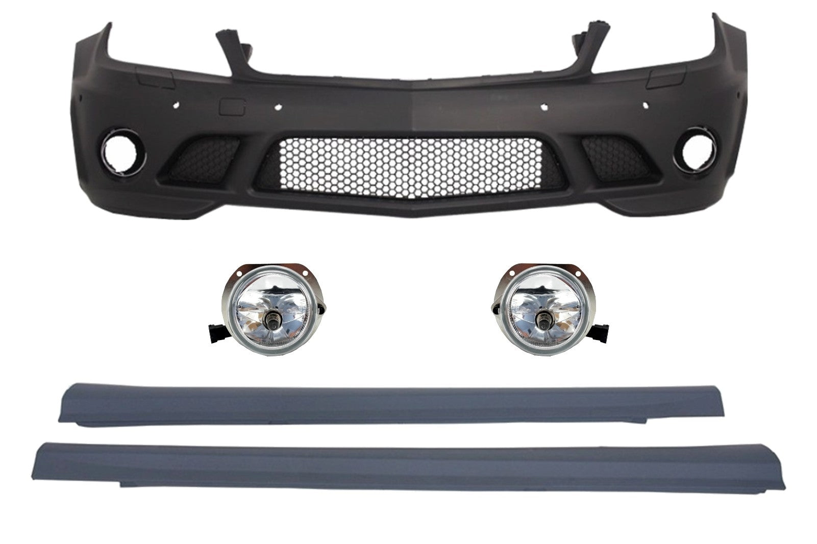 Stoßstange für Mercedes C-Klasse W204 07-12 NBL Seitenschweller C63 Look CarPartsTuning