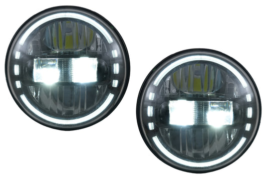 7 Inch CREE LED Scheinwerfer Halo DRL für Jeep JK TJ LJ JL Verteidiger Mercedes W463 CarPartsTuning