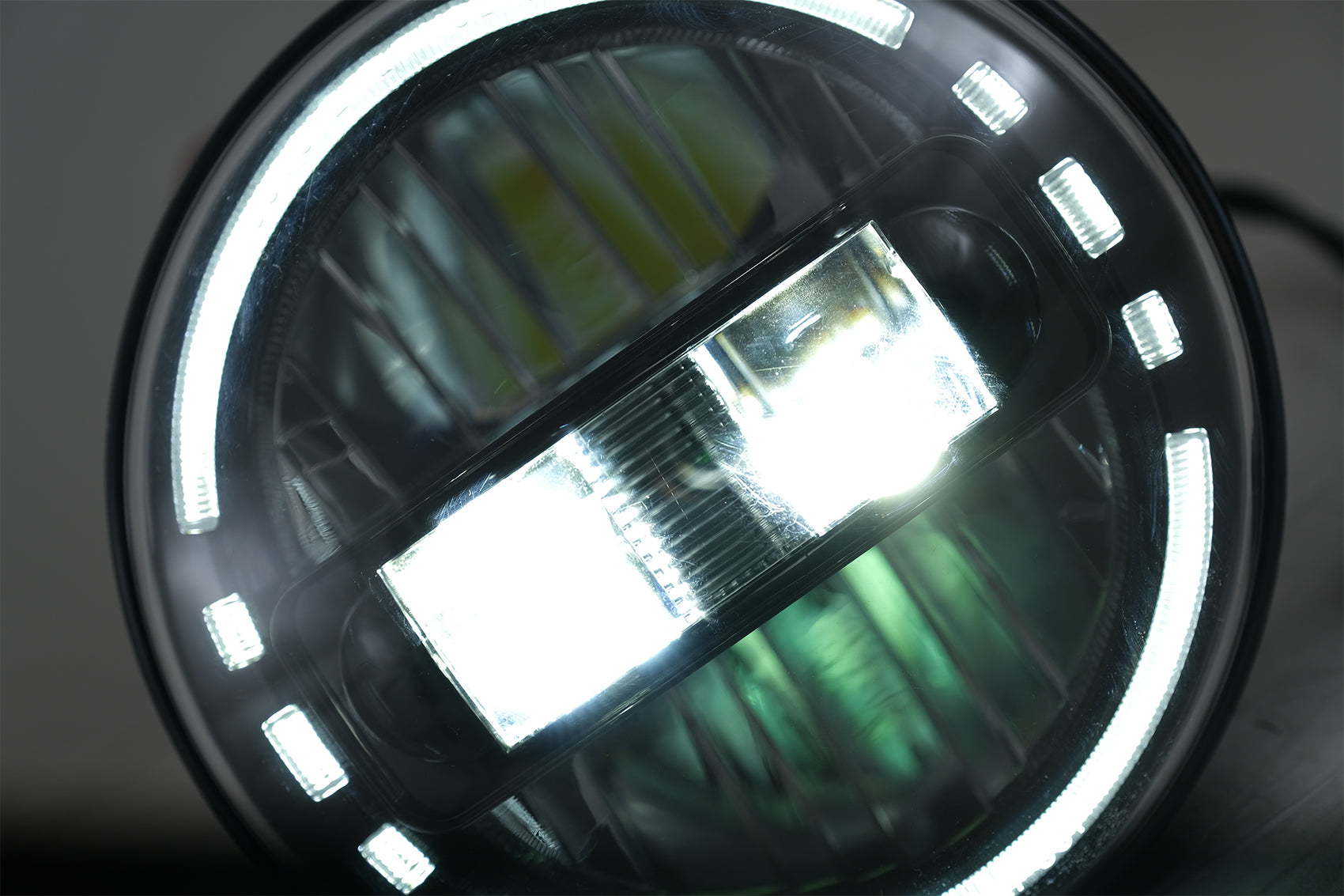 7 Inch CREE LED Scheinwerfer Halo DRL für Jeep JK TJ LJ JL Verteidiger Mercedes W463 CarPartsTuning