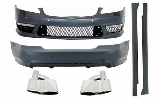 Body Kit für Mercedes S-Klasse W221 05-11 Auspuff Seitenschweller SWB CarPartsTuning