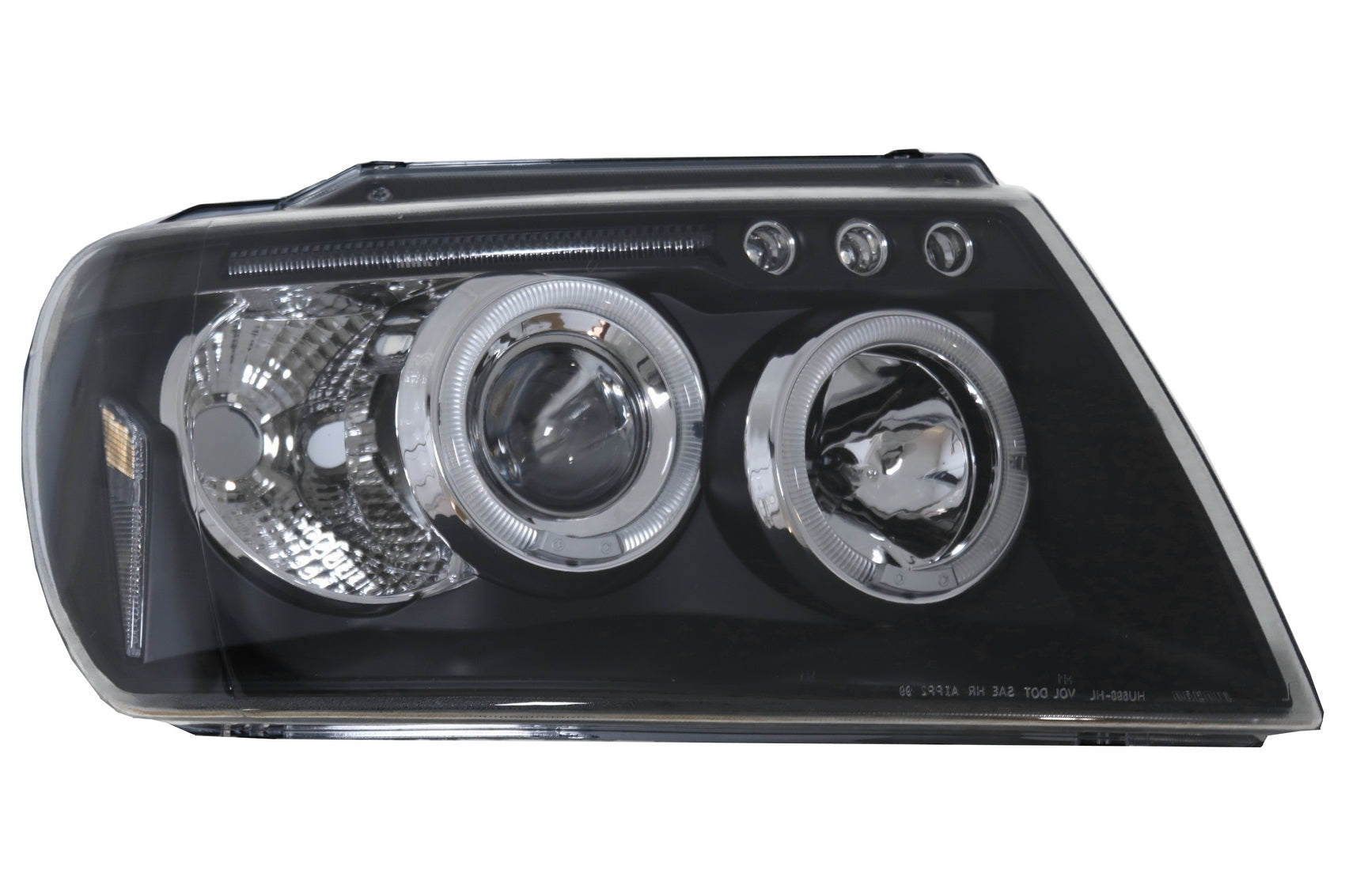 Scheinwerfer Angel Eyes Passend Für Jeep Grand Cherokee (1999-2004) Schwarz KITT Lightning