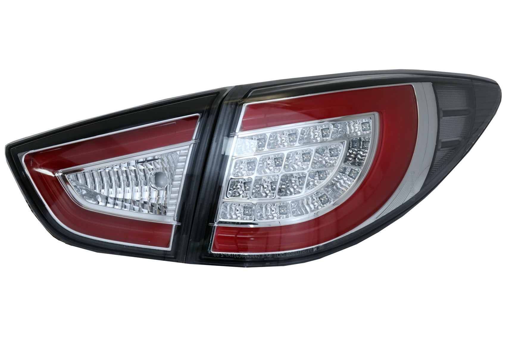 Rücklichter LED Lichtleiste für Hyundai IX35 2010-09.2013 Taillight Roter Chrom- CarPartsTuning