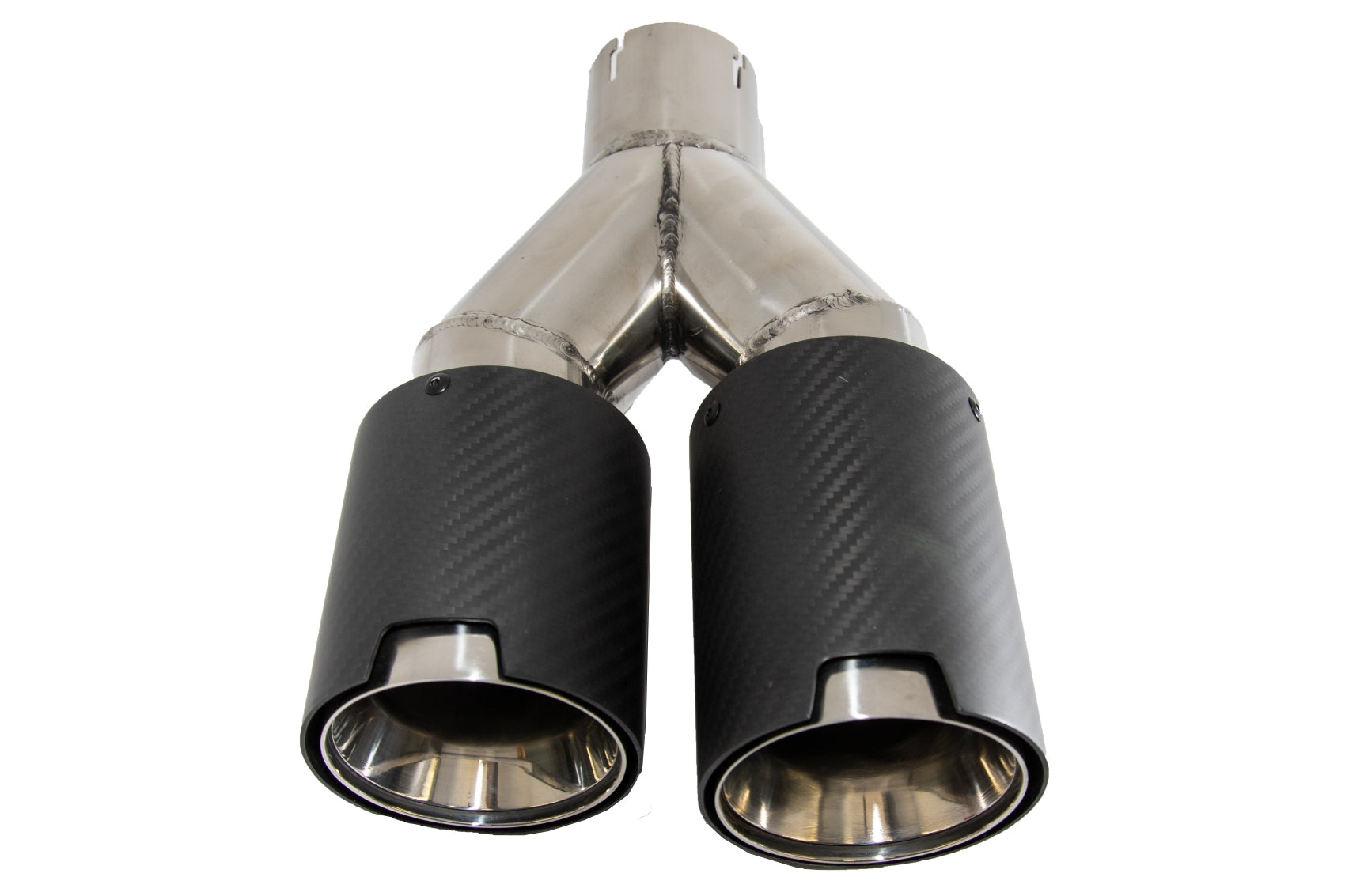 Universal Dual Twin Auspuffspitzen Carbon Matte Finish Einlass 6 cm 2.36inch CarPartsTuning