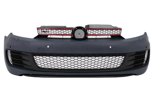 Stoßstange für Golf VI 6 08-13 GTI Look Scheinwerfer LED Fließen Licht Rot RHD Carpartstuning Austria