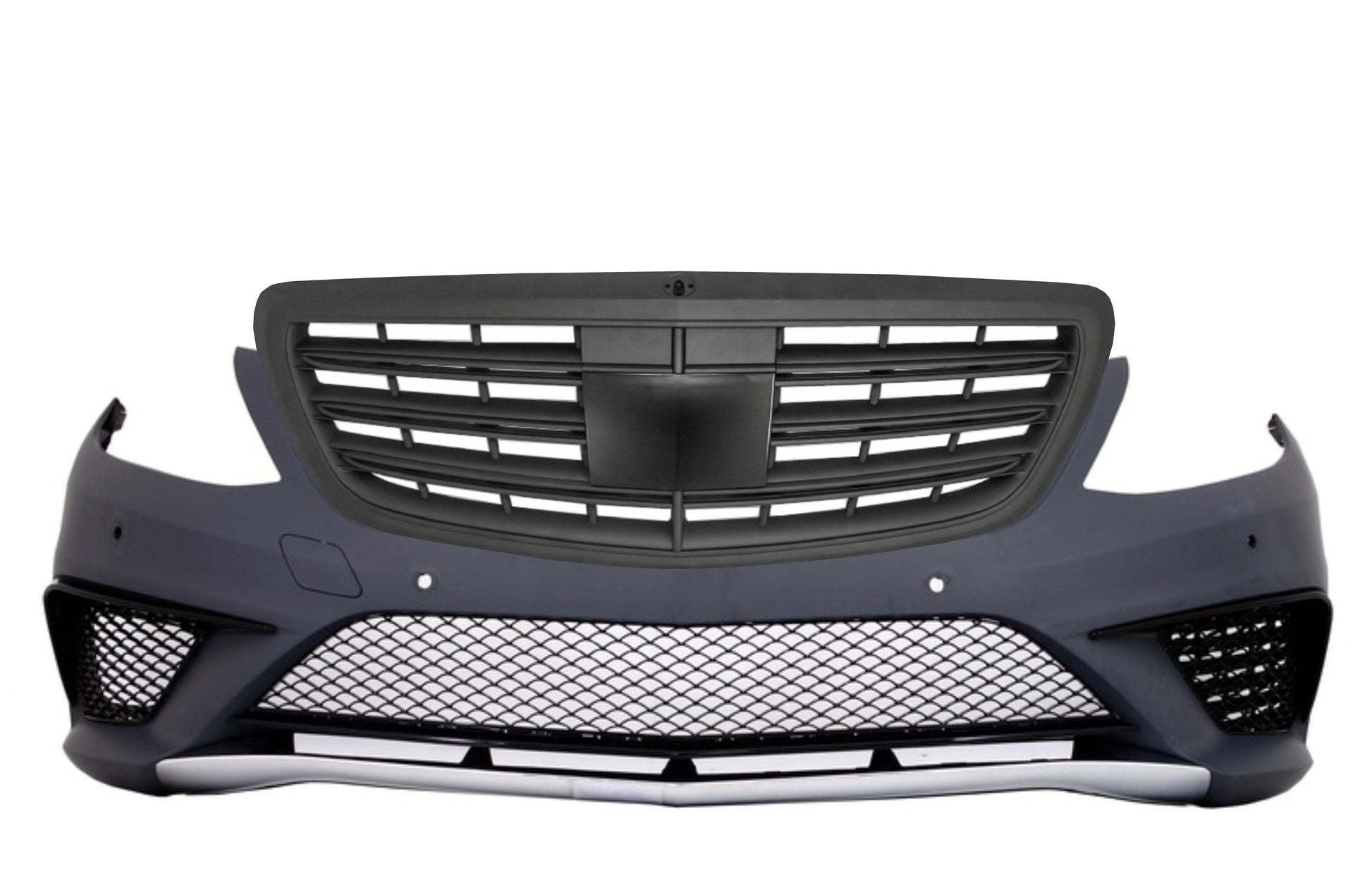 Stoßfänger für Mercedes W222 S-Klasse 13-17 Kühlergrill Schwarz S63 Look CarPartsTuning