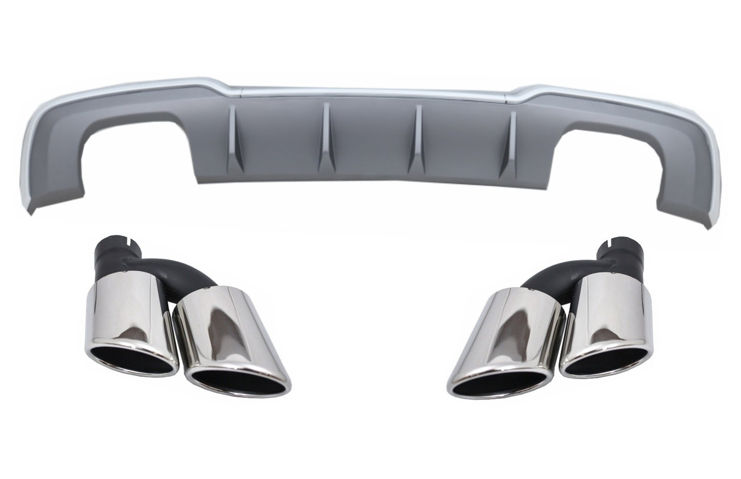 Stoßfänger Diffusor für Audi A3 8V Schalldämpfer 16-19 S-Line Sportback S3 Look CarPartsTuning