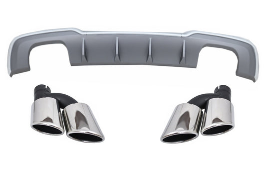 Stoßfänger Diffusor für Audi A3 8V Schalldämpfer 16-19 S-Line Sportback S3 Look CarPartsTuning