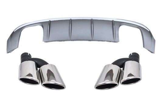 Stoßfänger Diffusor für Audi A3 8V 16-19 Auspuff S-Line Limousine Cabrio S3 CarPartsTuning