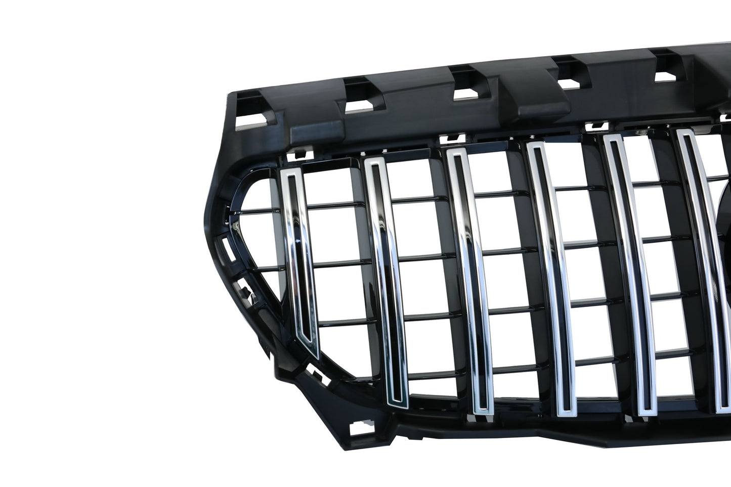 Kühlergrill für Mercedes CLA C117 X117 W117 CLA45 GT-R Panamericana Look Schwarz / Chrom CarPartsTuning