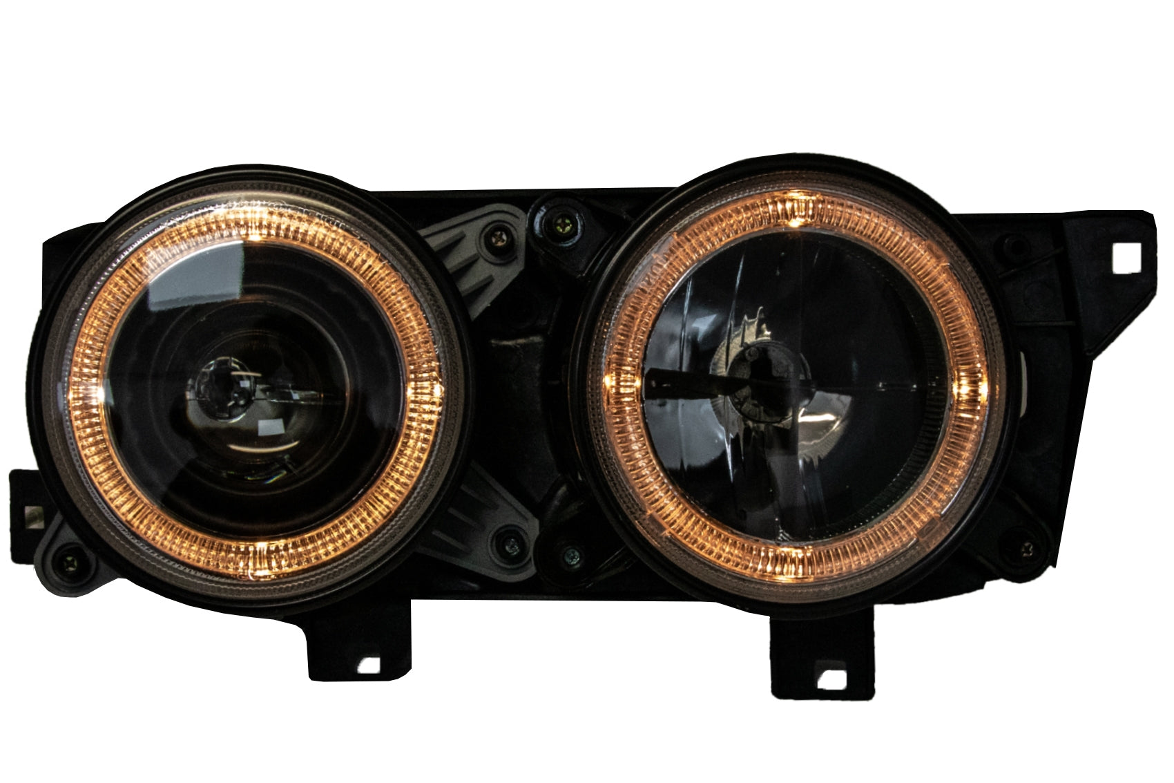 Angel Eyes Scheinwerfer für BMW 7er E32 1986-1994 5er E34 1987-1996 Schwarz- CarPartsTuning