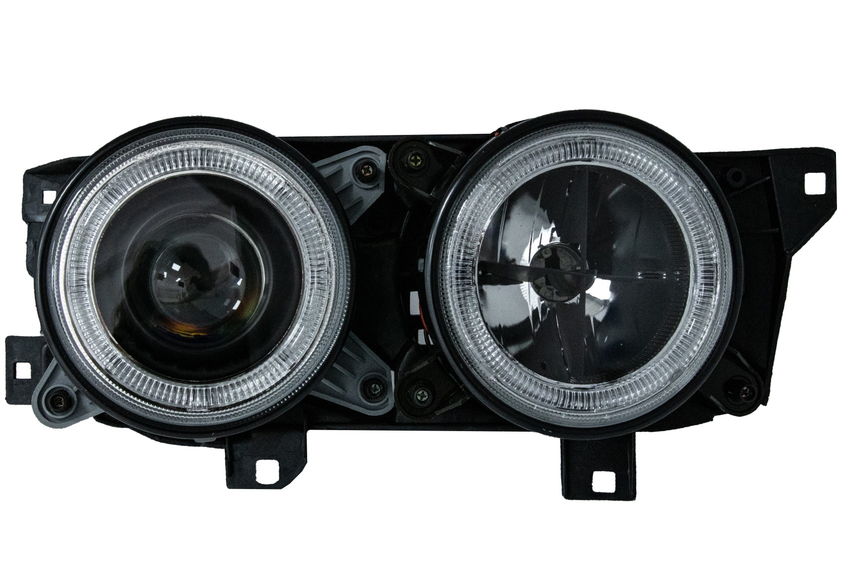 Angel Eyes Scheinwerfer für BMW 7er E32 1986-1994 5er E34 1987-1996 Schwarz- CarPartsTuning