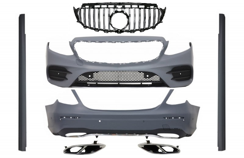 BodyKit für Mercedes E W213 16-19 Stoßstange Kühlergrill Endrohre GT-R Design CarPartsTuning