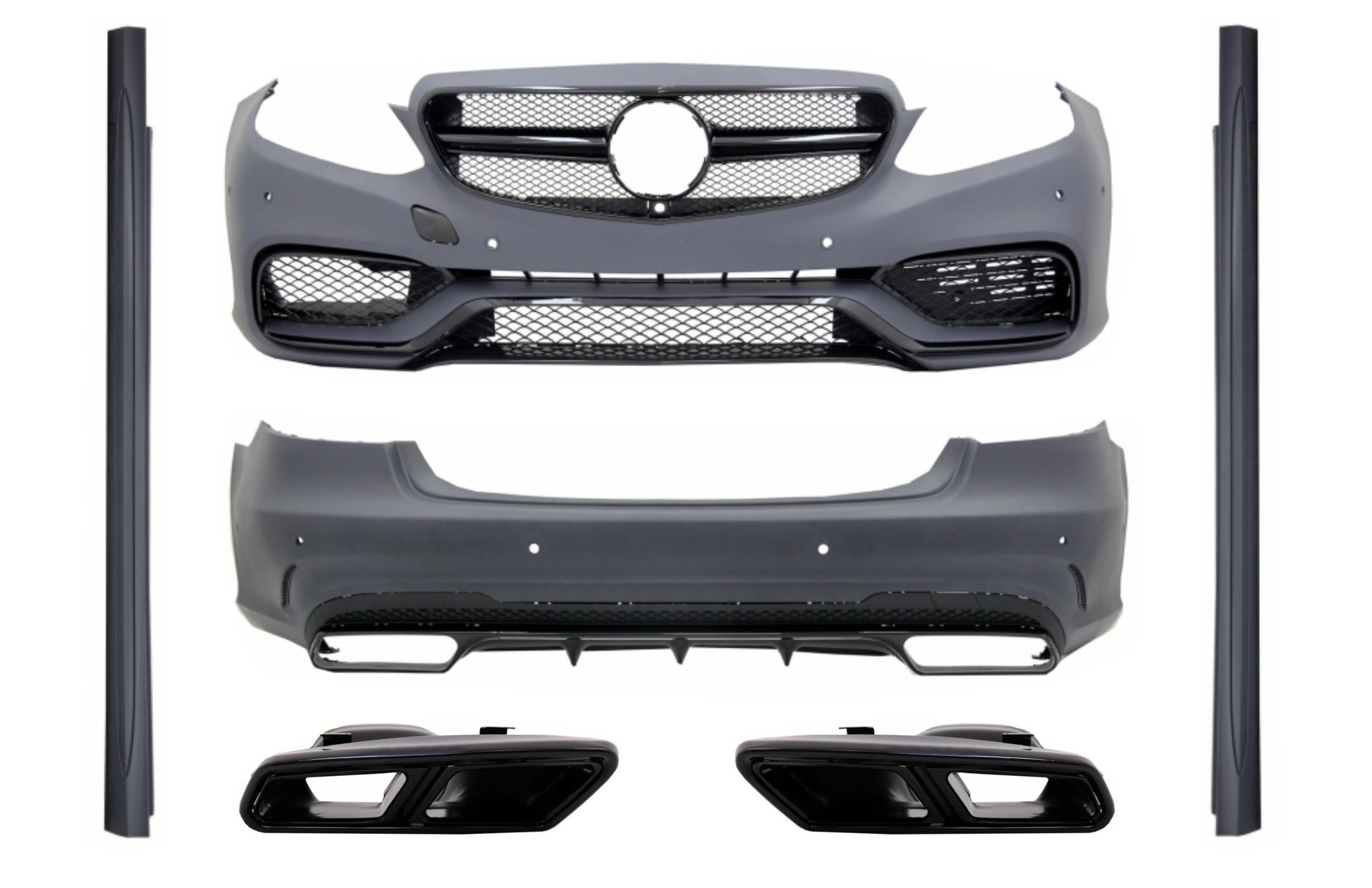 Body Kit für Mercedes E W212 Facelift 13-16 Stoßstange Auspuffspitzen E63 AMG CarPartsTuning
