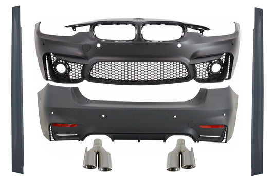 Body Kit für BMW F30 11-19 EVO II M3 Look Stoßstange Gitter Auspufft Quad M-Power CarPartsTuning