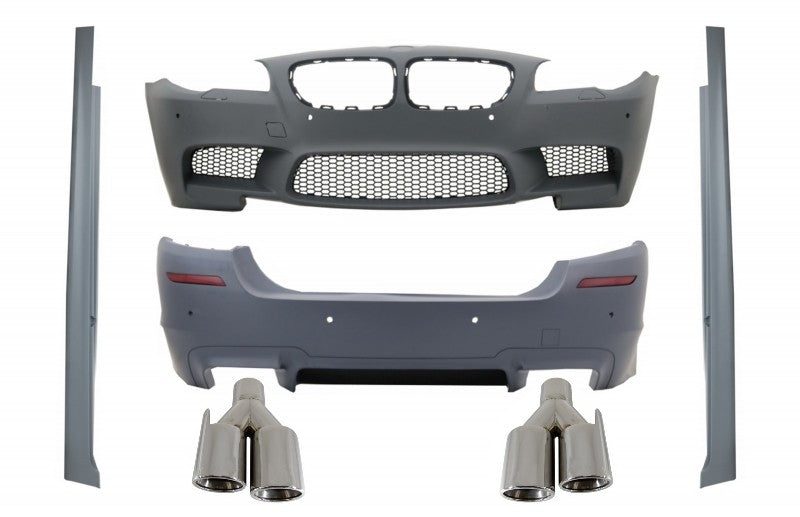 Body Kit für BMW F10 5 Series 11-17 Stoßfänger Seitenschweller Schalldämpfer M5 Look Carpartstuning Austria