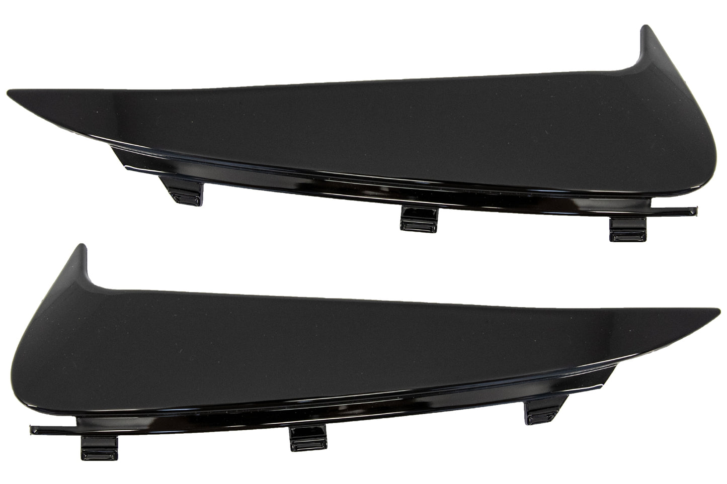 Stoßstange Flaps Side Seitenflügel für Mercedes W205 14-18 Glänzend Schwarz CarPartsTuning