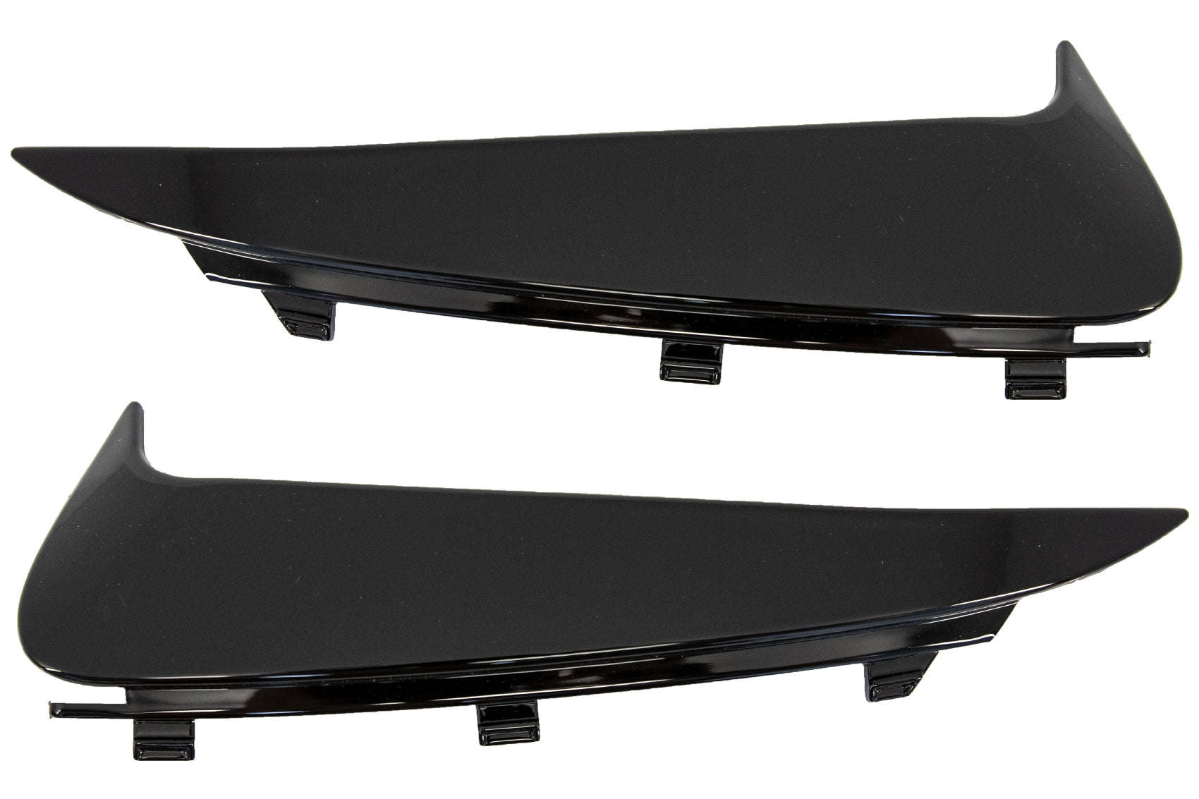 Stoßstange Flaps Side Seitenflügel für Mercedes W205 14-18 Glänzend Schwarz CarPartsTuning