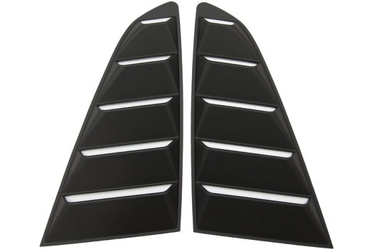 Klassische Viertelseitenfensterlamellen Passend Für Ford Mustang Mk6 VI Sechste Generation (2015-2019) Mattschwarz KITT