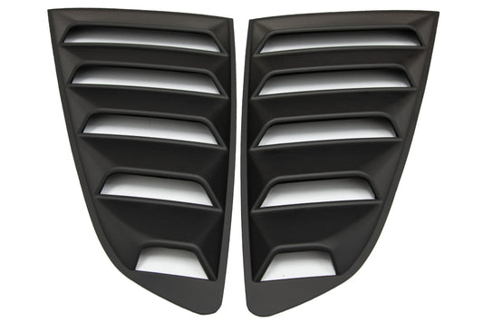 Klassische Viertelseitenfensterlamellen Passend Für Ford Mustang Mk6 VI Sechste Generation (2015-2019) Mattschwarz KITT