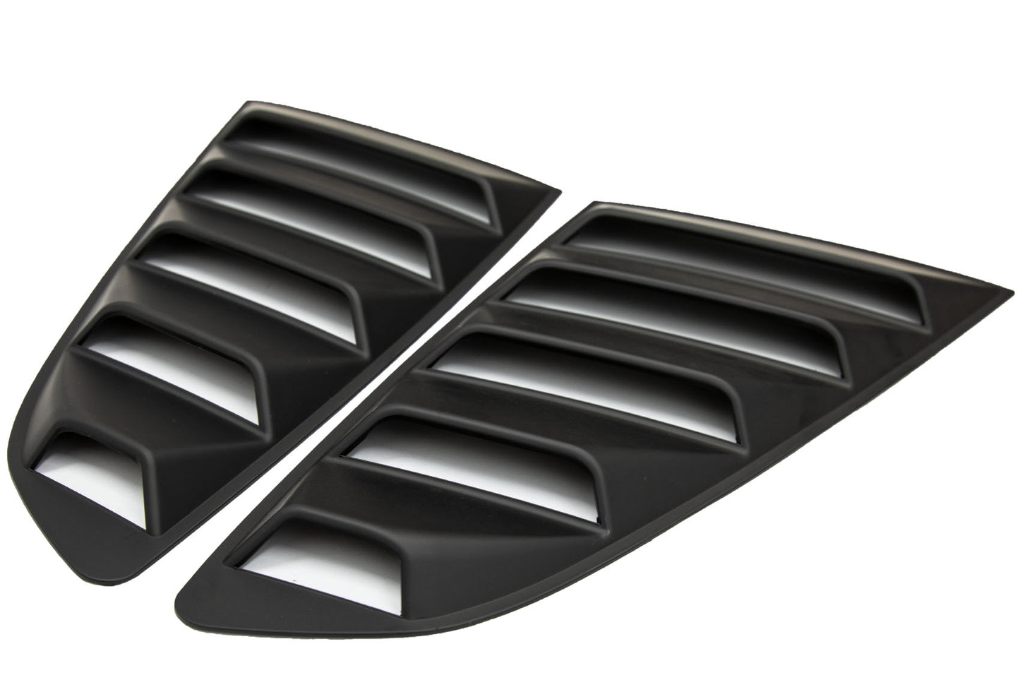 Klassische Viertelseitenfensterlamellen Passend Für Ford Mustang Mk6 VI Sechste Generation (2015-2019) Mattschwarz KITT