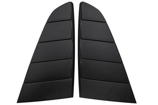 Klassische Viertelseitenfensterlamellen Passend Für Ford Mustang Mk6 VI Sechste Generation (2015-2019) Mattschwarzes Pft-Design KITT