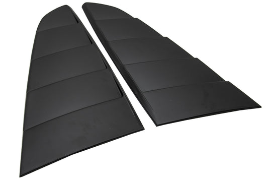 Klassische Viertelseitenfensterlamellen Passend Für Ford Mustang Mk6 VI Sechste Generation (2015-2019) Mattschwarzes Pft-Design KITT