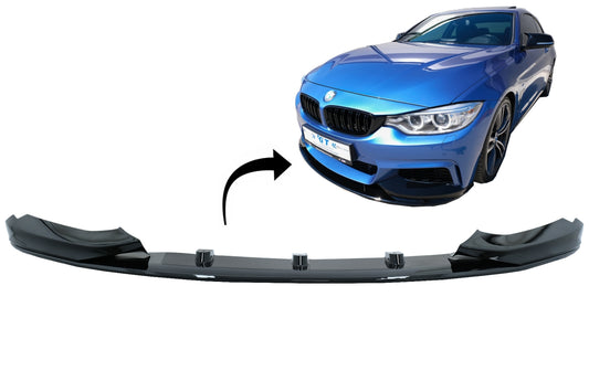 Frontstoßstange Spoilerlippe für BMW 4 F32 F33 F36 2013-03.2019 M-Look Glänzend schwarz CarPartsTuning