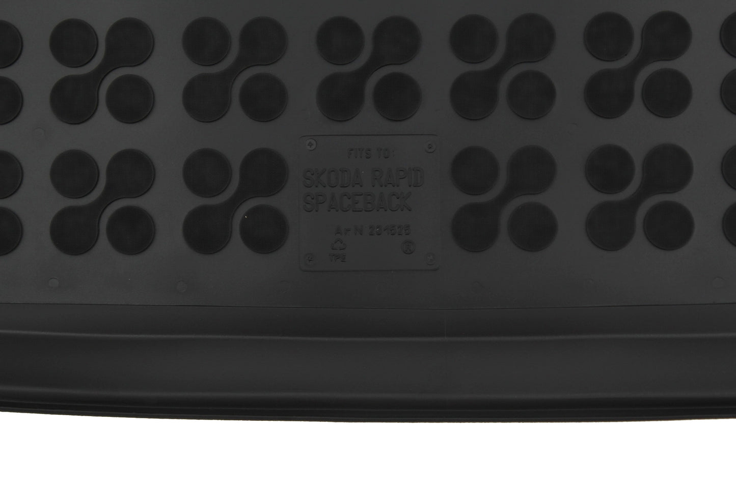 Kofferraummatte Gummi Schwarz passend für Skoda RAPID (2013-) Spaceback Rezaw Plast