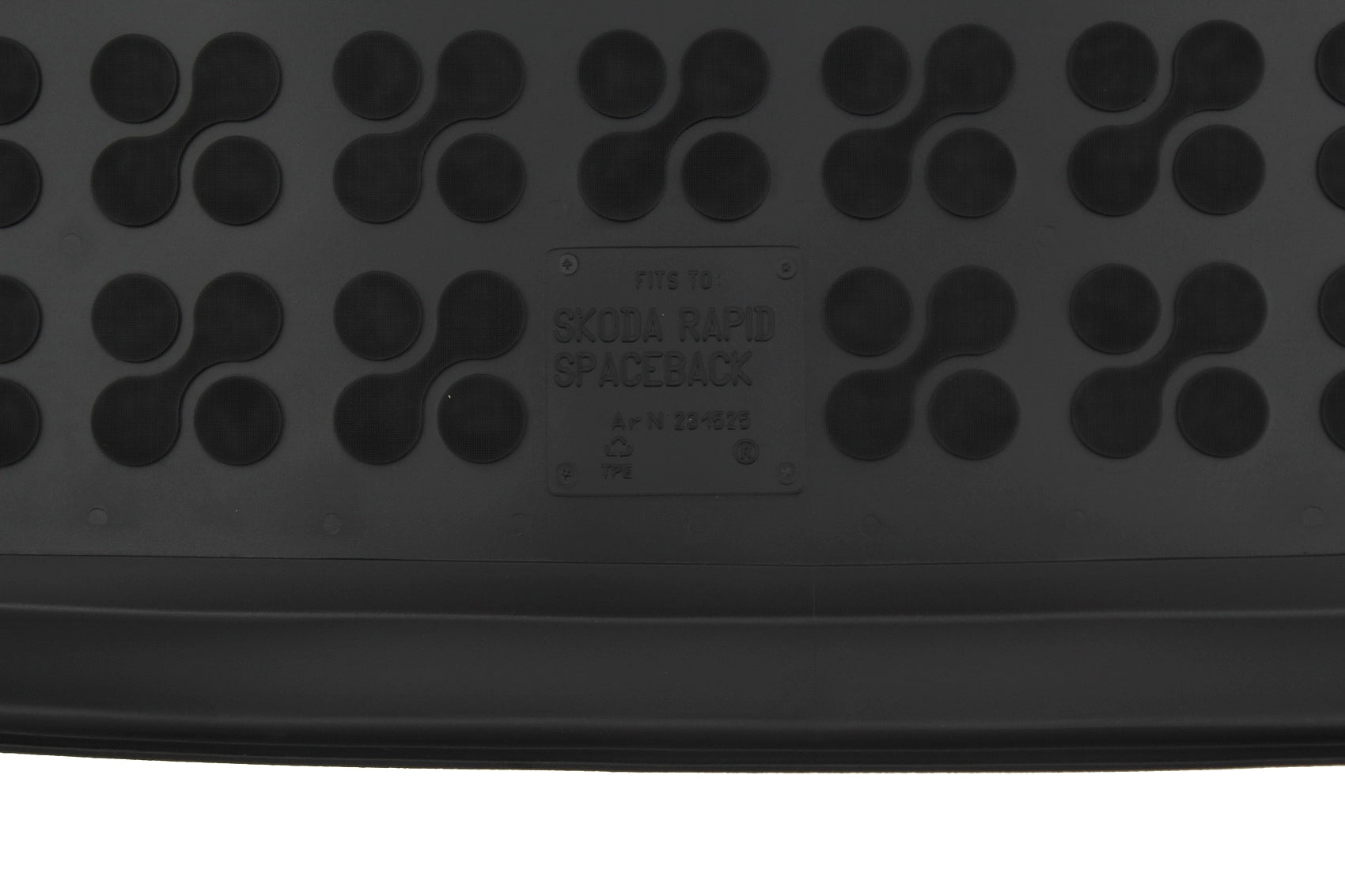 Kofferraummatte Gummi Schwarz passend für Skoda RAPID (2013-) Spaceback Rezaw Plast