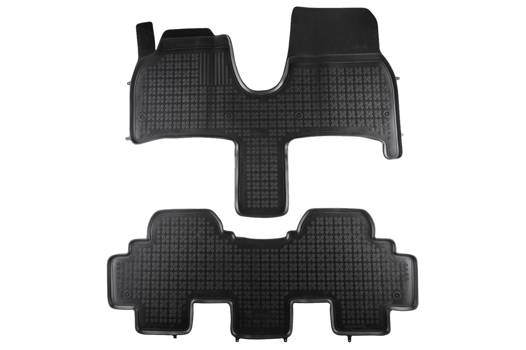 Fußmatte Schwarz Passend Für Citroen C8 (2002-2014) Fiat Ulysse II (2002-2010) Lancia Phedra (2002-2010) Peugeot 807 (2002-2014) Rezaw Plast