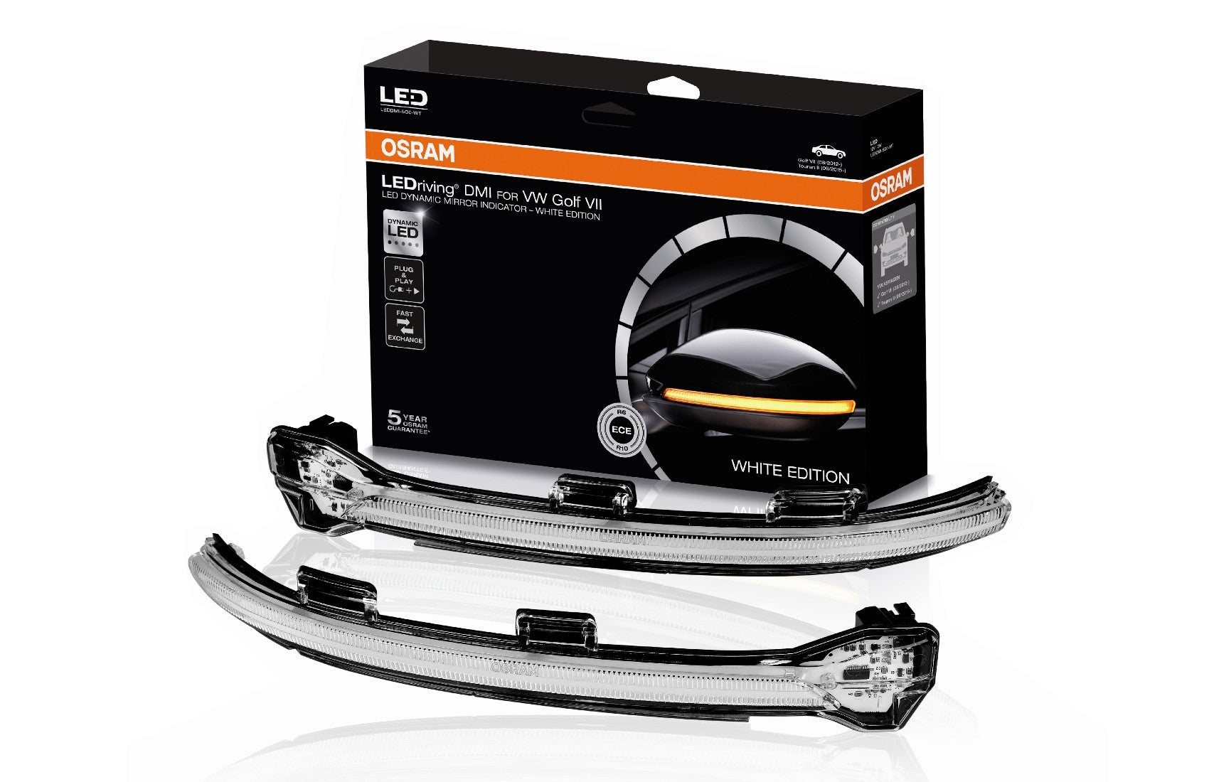 Osram Dynamic Full LED Spiegelindikatoren LEDriving für VW Golf 7 &7.5 Touran II CarPartsTuning