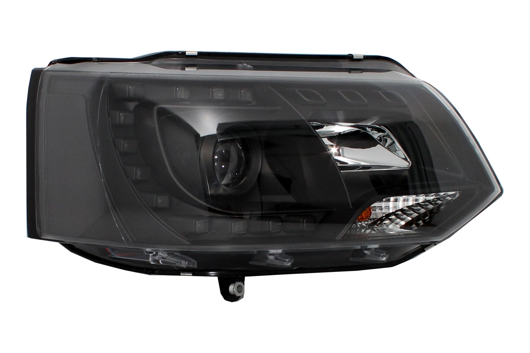 LED Tagfahrlicht Scheinwerfer für VW Transporter T5 10-15 Blinker Schwarz- CarPartsTuning