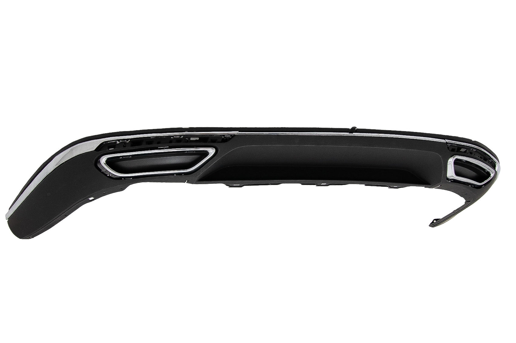 Heckschürze Diffusor passend für VW Passat B8 3G (2015-2019) R Line Design Doppelauspuff verchromt KITT