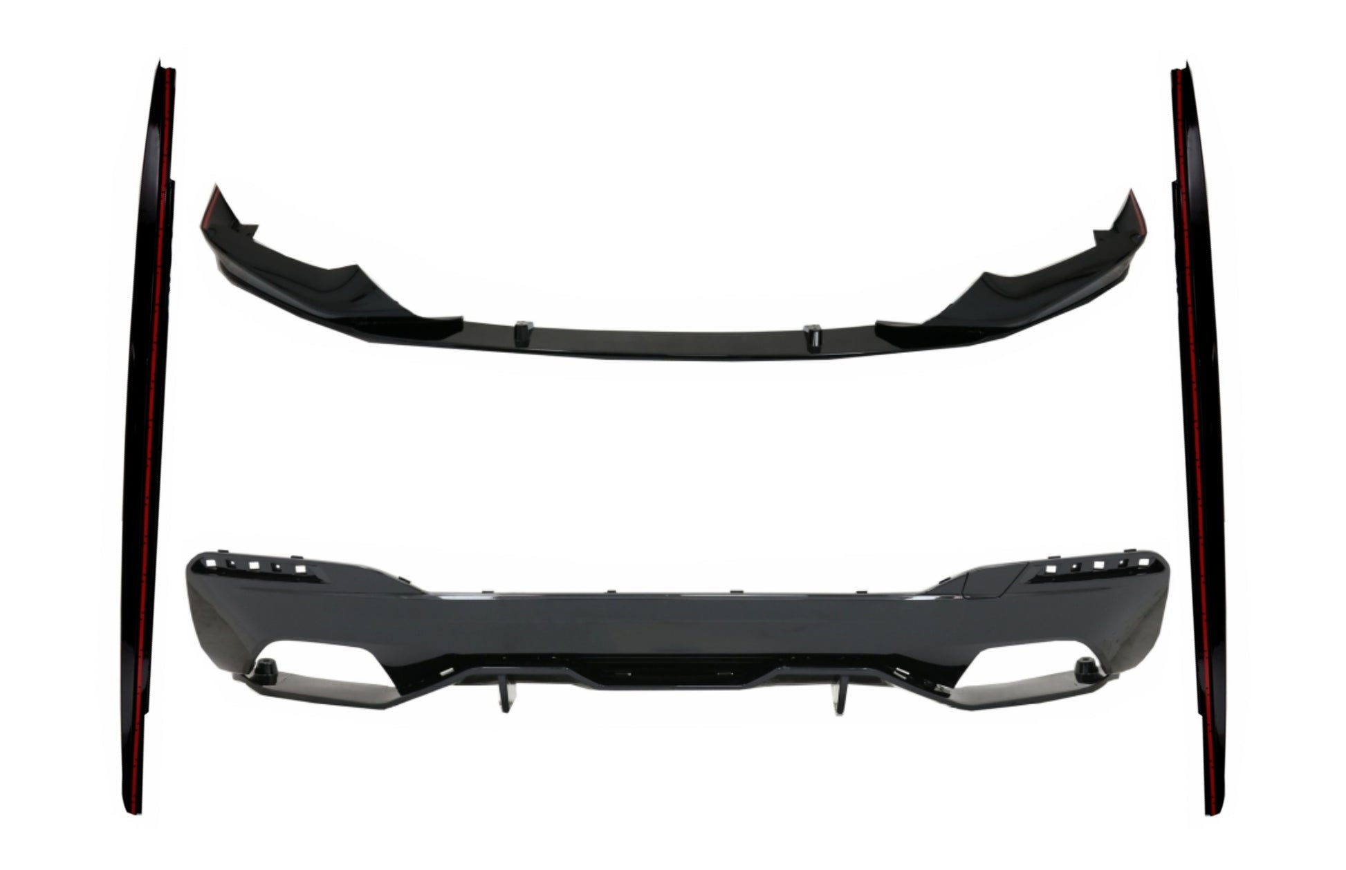 Spoilerlippe & Diffusor & Seitenschweller Erweiterung für BMW 5 G30 G31 17-19 M-Look CarPartsTuning