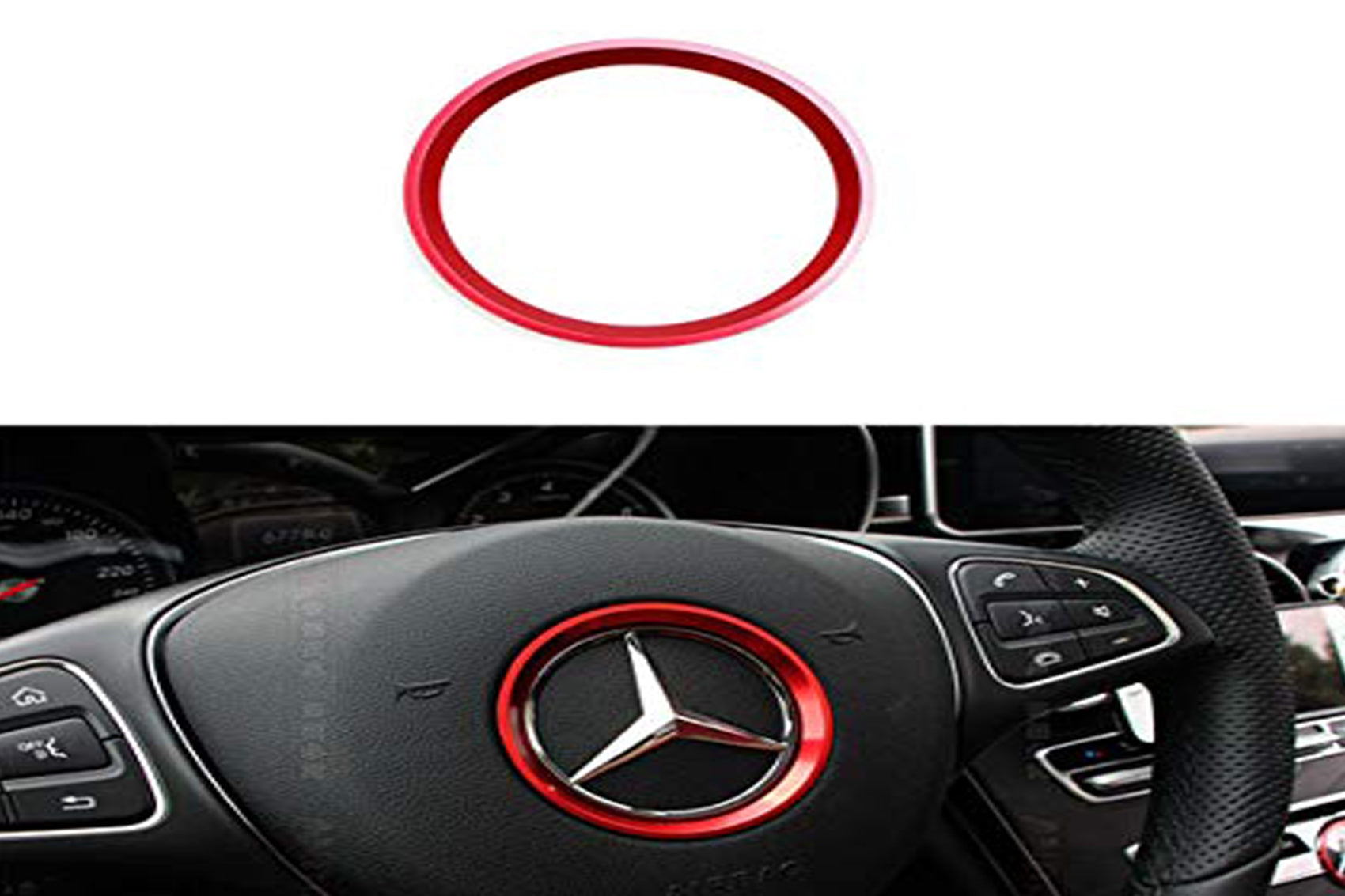 Ringrahmenbelüftung Amg Optic Red Für Mercedes A-Klasse W176 B-Klasse W246 CLA-Klasse C117 und GLA-Klasse X156- CarPartsTuning
