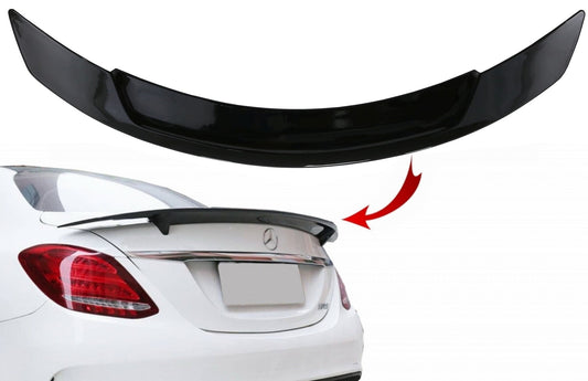 Kofferraumspoiler für Mercedes C-Klasse W205 2014-2020 GTS Look Glänzend schwarz CarPartsTuning