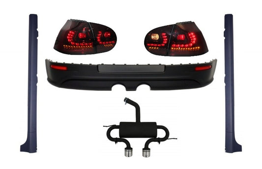 Stoßstange für VW Golf V 03-08 Auspuff Licht Rot/Rauch LED Seitenschweller R32 CarPartsTuning