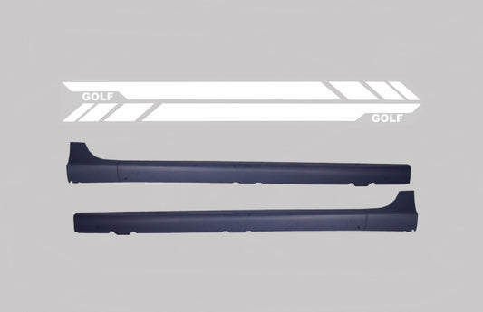 Seitenschweller für VW Golf V MK5 03-07 GTI Look Seite Aufkleber Vinyl Weiß CarPartsTuning