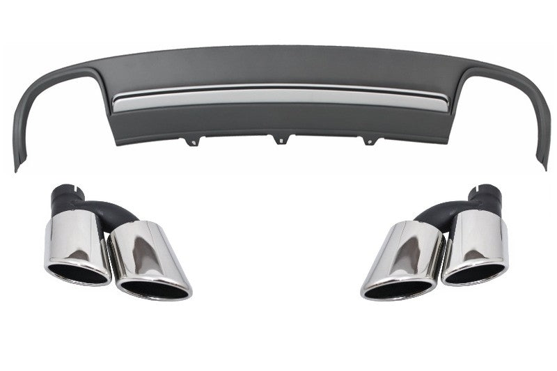 Stoßdiffusor Auspuff LED Rückleuchten für AUDI A4 B8 8K Pre Facelift Avant 08-11- CarPartsTuning
