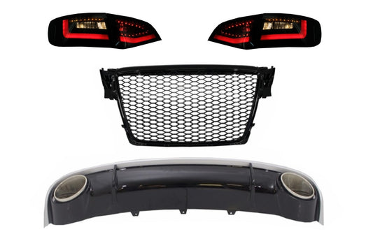 Stoßstange Diffusor Gitter NBL für AUDI A4 B8 07-11 Limousine Avant Pre Facelift- CarPartsTuning